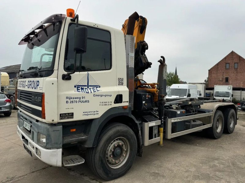 Abrollcontainer typu DAF CF 340 **BELGIAN TRUCK-EURO 3-FULL STEEL SUSPENSION**, Gebrauchtmaschine v Kessel (Obrázok 1)