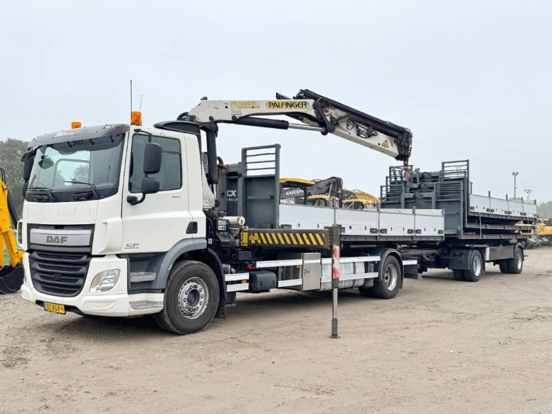 Abrollcontainer типа DAF CF400 + 17m Palfinger Crane / kran + Trailer, Gebrauchtmaschine в Veldhoven