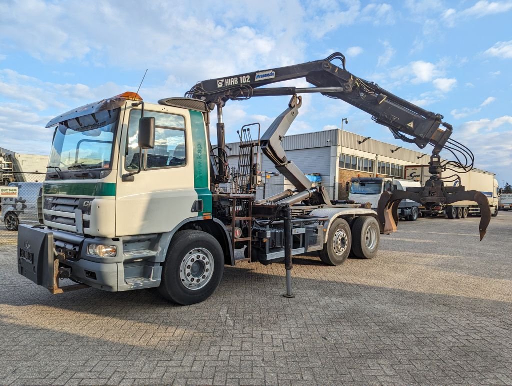 Abrollcontainer типа DAF CF75.250 6x2/4 Daycab Euro3 - Hooklift + Crane Hiab 102-S-2 - So, Gebrauchtmaschine в Oud Gastel (Фотография 1)