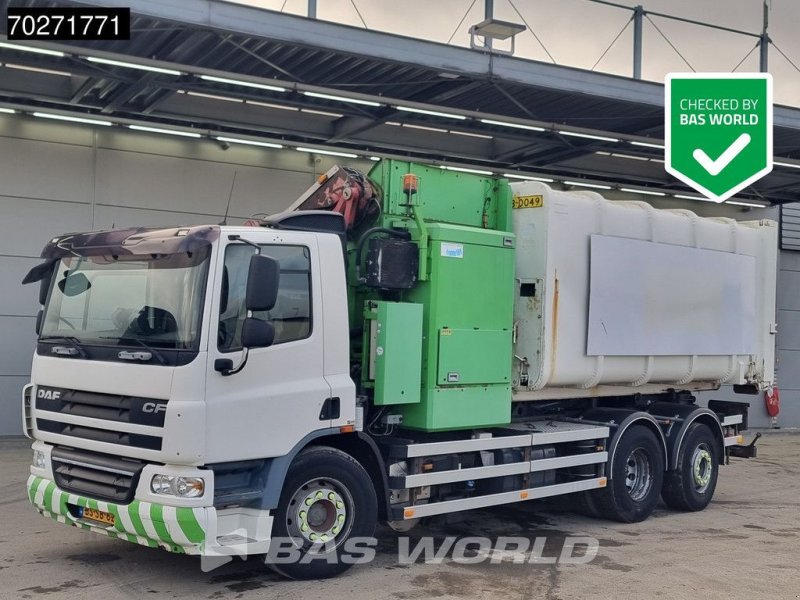 Abrollcontainer du type DAF CF75.250 6X2 DayCab Translift side loader Lenkachse Euro 4, Gebrauchtmaschine en Veghel (Photo 1)