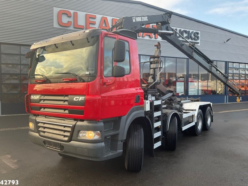 Abrollcontainer van het type DAF FAD 85 CF 460 8x4 Full steel Euro 5 Hiab 20 Tonmeter laadkraan, Gebrauchtmaschine in ANDELST