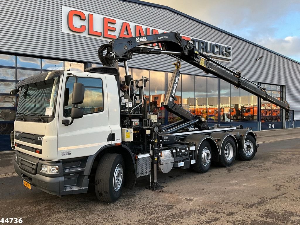 Abrollcontainer typu DAF FAG 75 CF 310 Hiab 24 Tonmeter laadkraan Just 151.649 km!, Gebrauchtmaschine w ANDELST (Zdjęcie 1)