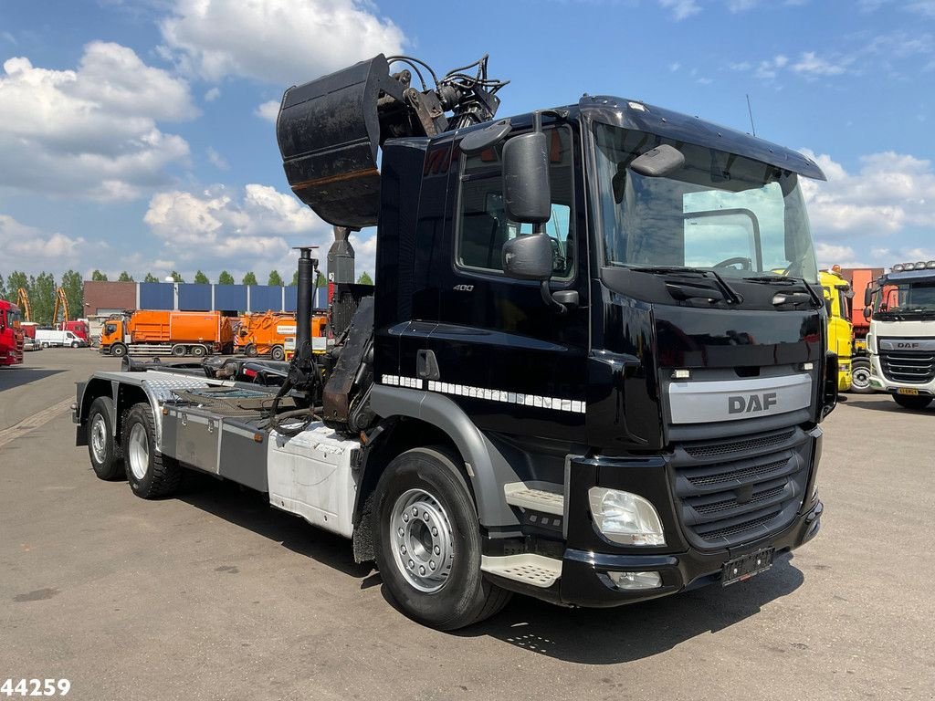 Abrollcontainer van het type DAF FAN CF 400 Hiab 19 Tonmeter Z-kraan, Gebrauchtmaschine in ANDELST (Foto 7)