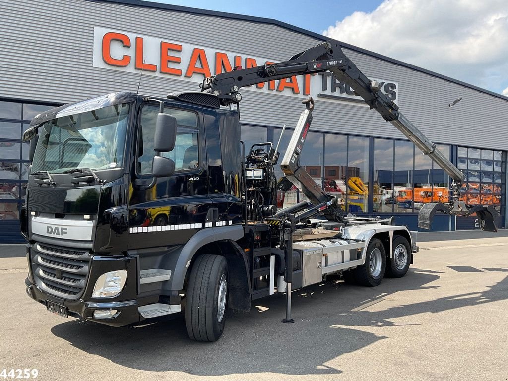 Abrollcontainer tip DAF FAN CF 400 Hiab 19 Tonmeter Z-kraan, Gebrauchtmaschine in ANDELST (Poză 1)