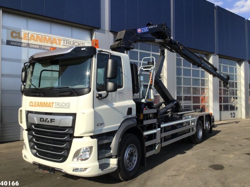 Abrollcontainer of the type DAF FAN CF 430 HMF 23 ton/meter laadkraan + Welvaarts Weighing syste, Gebrauchtmaschine in ANDELST (Picture 1)