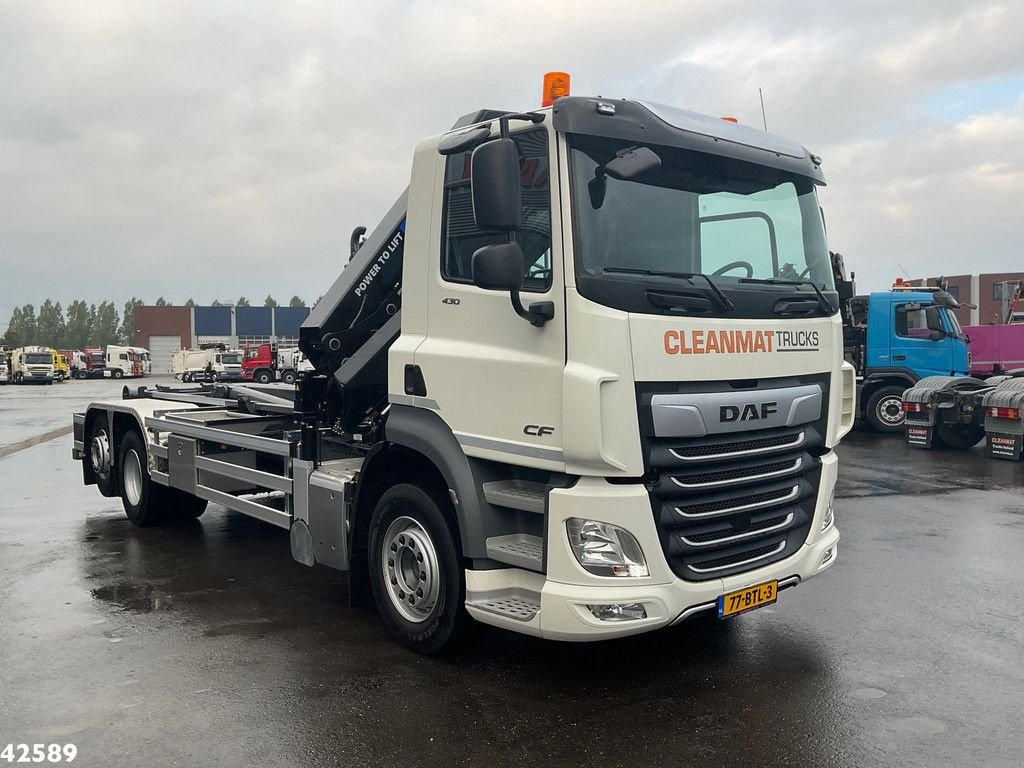 Abrollcontainer du type DAF FAN CF 430 HMF 23 Tonmeter laadkraan, Gebrauchtmaschine en ANDELST (Photo 3)