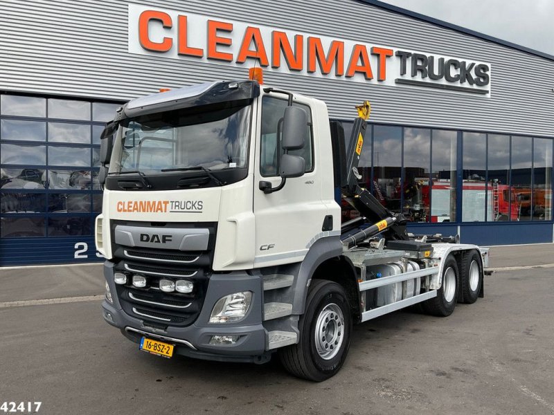 Abrollcontainer du type DAF FAT CF 480 6x4 Hyvalift 20 Ton haakarmsysteem, Gebrauchtmaschine en ANDELST (Photo 1)