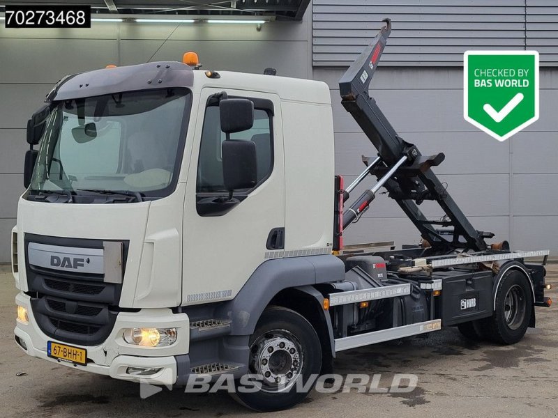 Abrollcontainer tipa DAF LF 280 4X2 NL-Truck Hiab 7tons Hooklift Automatic ACC Euro 6, Gebrauchtmaschine u Veghel (Slika 1)