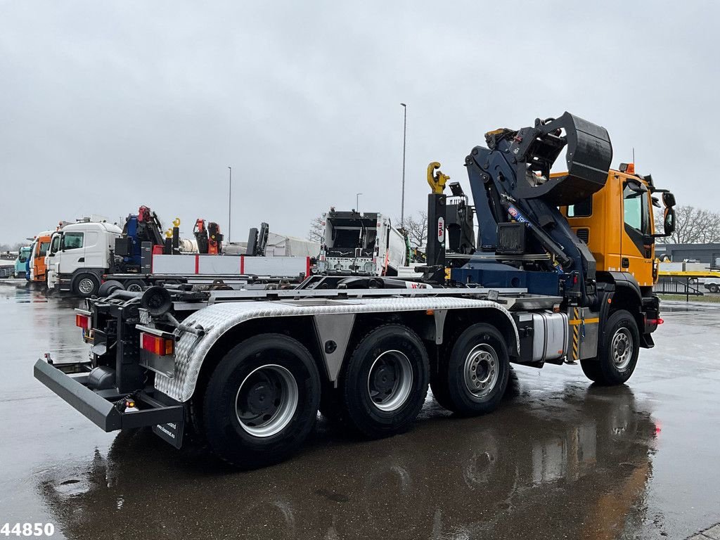 Abrollcontainer du type Iveco Trakker AD380T41W 8x6 Euro 6 HMF 19 Tonmeter Z-kraan, Gebrauchtmaschine en ANDELST (Photo 4)