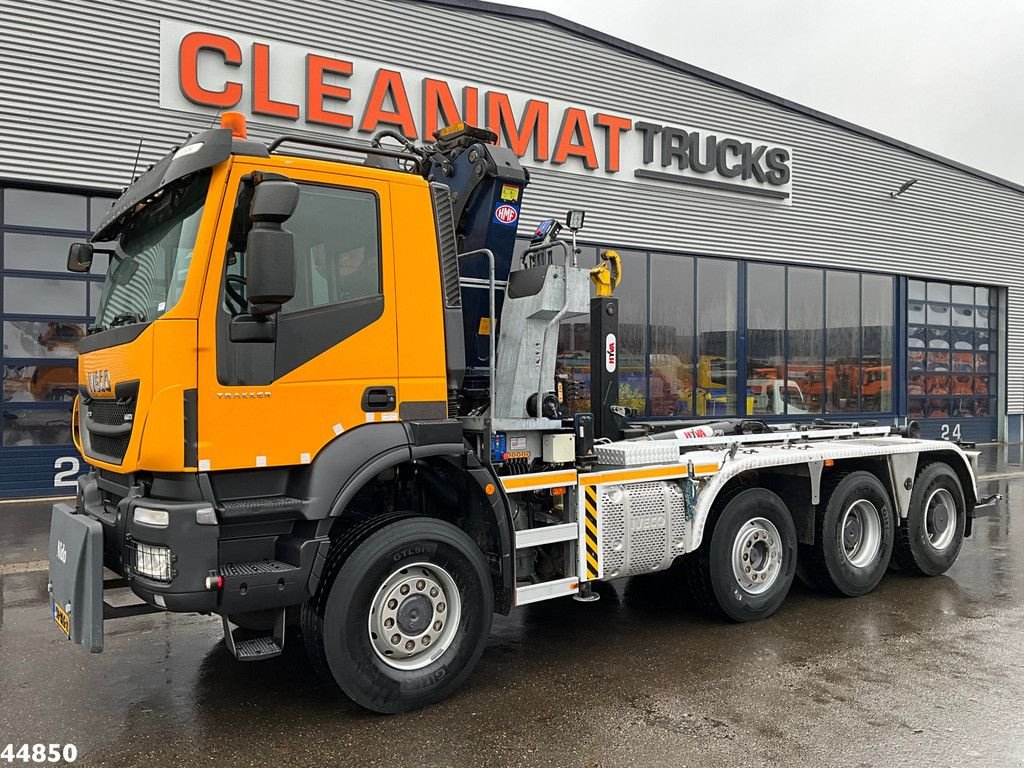 Abrollcontainer du type Iveco Trakker AD380T41W 8x6 Euro 6 HMF 19 Tonmeter Z-kraan, Gebrauchtmaschine en ANDELST (Photo 7)