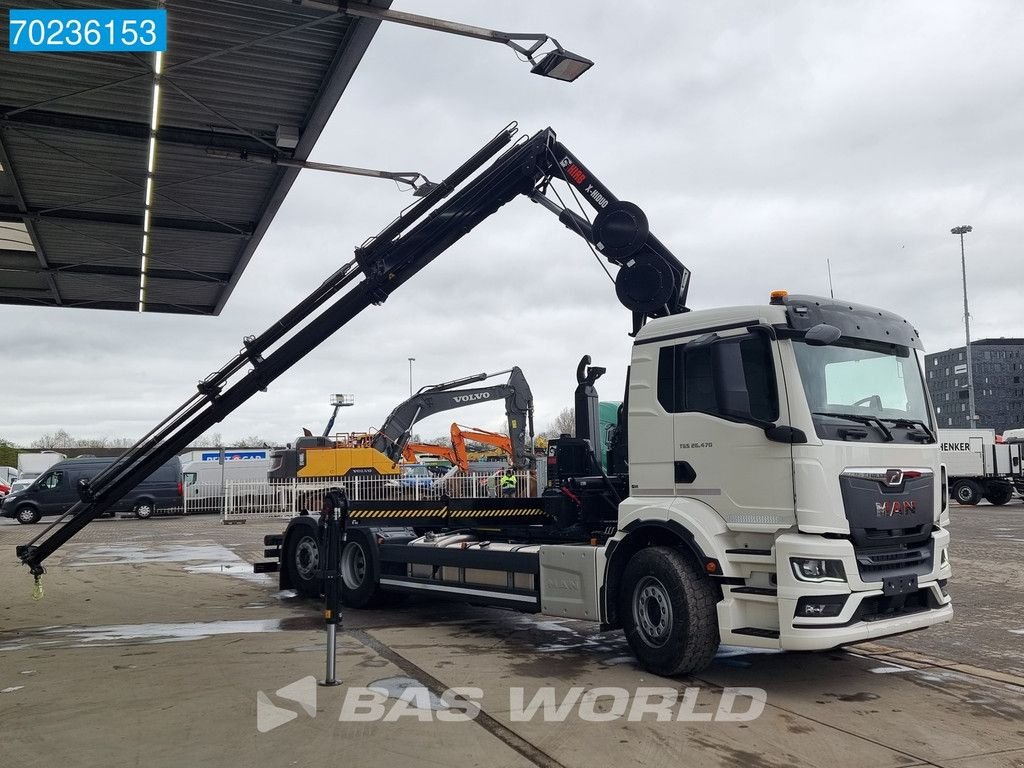 Abrollcontainer Türe ait MAN TGS 26.470 6X2 HIAB X HIDUO 228-6 Crane Kran + Hook 6x2*4 Euro 6, Neumaschine içinde Veghel (resim 8)