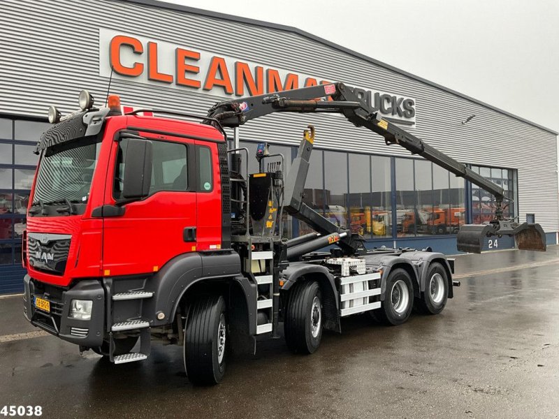 Abrollcontainer van het type MAN TGS 35.400 8x6 Euro 6 HMF 16 Tonmeter Z-kraan, Gebrauchtmaschine in ANDELST (Foto 1)