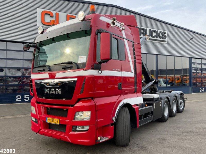 Abrollcontainer du type MAN TGX 35.480 8x4 Euro 6 Hyvalift 22 Ton haakarmsysteem, Gebrauchtmaschine en ANDELST