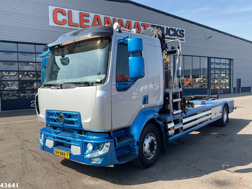 Abrollcontainer del tipo Renault D 240 Euro 6 HMF 10 Tonmeter laadkraan Just 66.850 km!, Gebrauchtmaschine en ANDELST (Imagen 2)