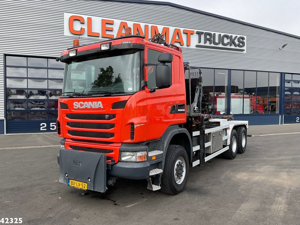 Abrollcontainer van het type Scania G 400 6x6 HMF 16 ton/meter Z-kraan Full steel, Gebrauchtmaschine in ANDELST (Foto 7)