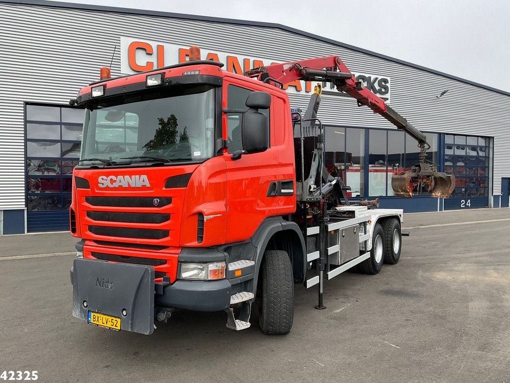 Abrollcontainer tip Scania G 400 6x6 HMF 16 ton/meter Z-kraan Full steel, Gebrauchtmaschine in ANDELST (Poză 1)