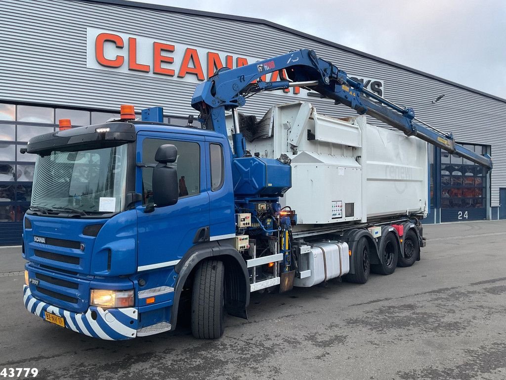 Abrollcontainer du type Scania P 360 8x2 Hiab 21 Tonmeter laadkraan, Gebrauchtmaschine en ANDELST (Photo 1)