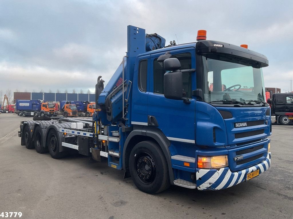 Abrollcontainer del tipo Scania P 360 8x2 Hiab 21 Tonmeter laadkraan, Gebrauchtmaschine In ANDELST (Immagine 5)