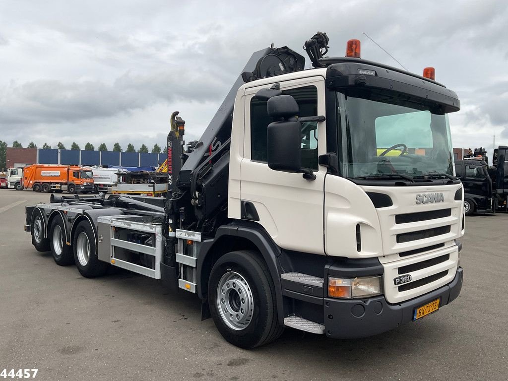 Abrollcontainer typu Scania P 360 8x4 Euro 5 Hiab 21 Tonmeter laadkraan, Gebrauchtmaschine w ANDELST (Zdjęcie 5)