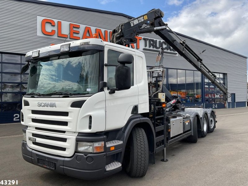 Abrollcontainer des Typs Scania P 380 8x2 Hiab 22 Tonmeter laadkraan, Gebrauchtmaschine in ANDELST