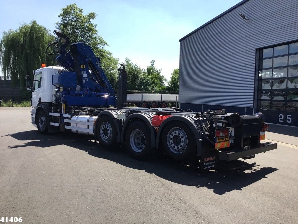 Abrollcontainer van het type Scania P 420 Hiab 21 ton/meter laadkraan Welvaarts kraanweegsysteem, Gebrauchtmaschine in ANDELST (Foto 2)