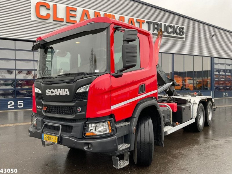 Abrollcontainer du type Scania P 450 XT 6x4 Full steel haakarmsysteem, Gebrauchtmaschine en ANDELST (Photo 1)