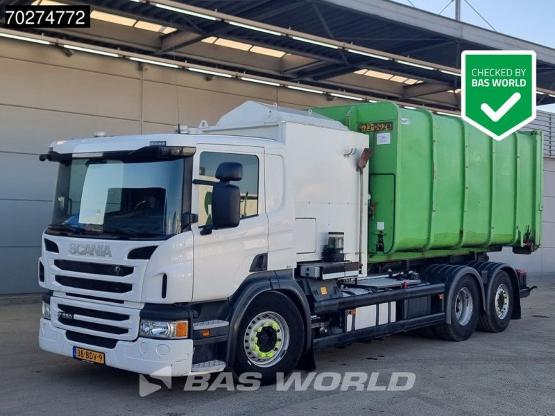 Abrollcontainer van het type Scania P280 6X2 20m3 Zoeller Seitenlader Translift Lift+steering Axle R, Gebrauchtmaschine in Veghel (Foto 1)