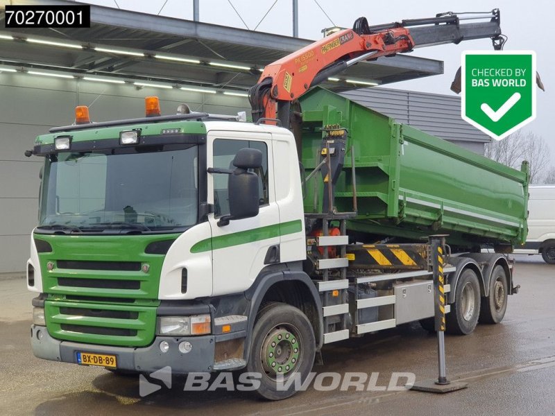 Abrollcontainer του τύπου Scania P320 6X2 Crane Palfinger PK15.500 Hook Lift+Steering Axle Euro 5, Gebrauchtmaschine σε Veghel (Φωτογραφία 1)