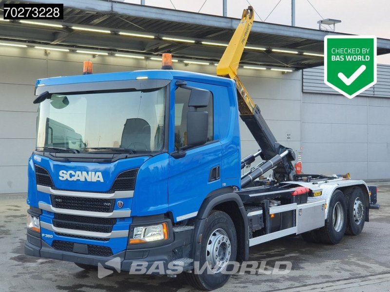 Abrollcontainer van het type Scania P360 6X2 20tons Palfinger Haak Lift+Lenkachse Euro 6, Gebrauchtmaschine in Veghel (Foto 1)