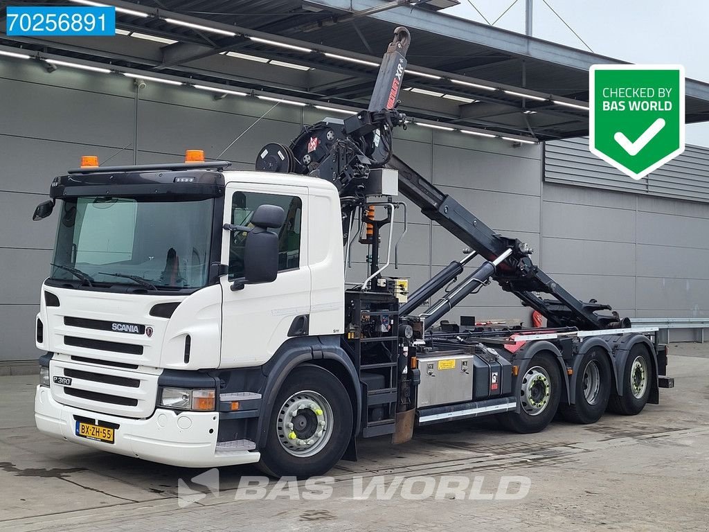 Abrollcontainer Türe ait Scania P360 8X2 NL-Truck Hiab 211 E-3 Hipro Lift+Lenkachse Euro 5, Gebrauchtmaschine içinde Veghel (resim 1)