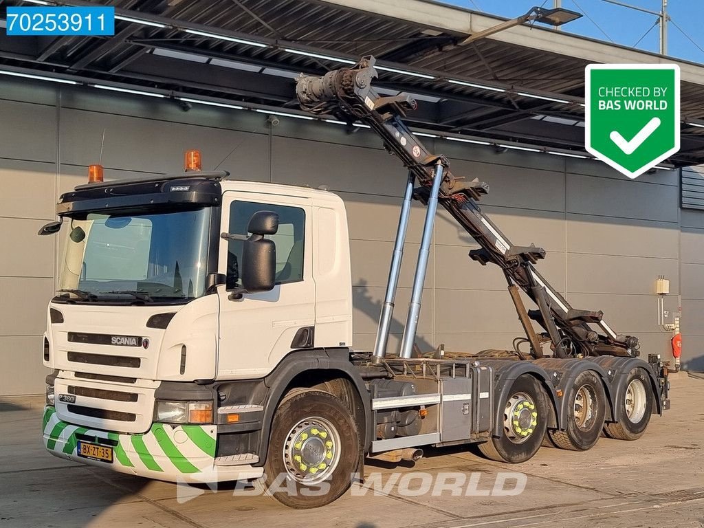 Abrollcontainer del tipo Scania P360 8X2 NL-Truck Transcom TRC-28S Chainlift Lift+Lenkachse Euro, Gebrauchtmaschine In Veghel (Immagine 1)