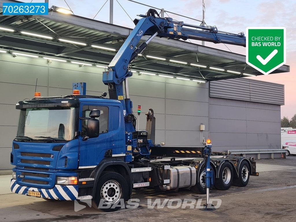 Abrollcontainer typu Scania P380 8X2 NL-Truck Hiab 211 E-3 Hipro Kran VDL 20t Euro 5, Gebrauchtmaschine v Veghel (Obrázok 1)