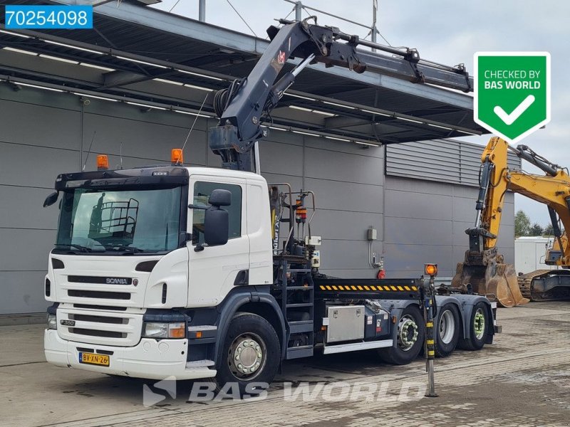 Abrollcontainer des Typs Scania P380 8X2 NL-Truck Hiab 211 Hipro Crane Lift+Lenkachse 3-Pedals E, Gebrauchtmaschine in Veghel