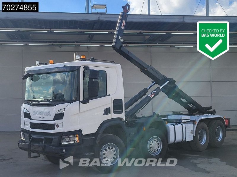 Abrollcontainer tipa Scania P450 8X4 Hyva 30-62-S Automatic Steelsuspension Retarder Euro 6, Gebrauchtmaschine u Veghel (Slika 1)