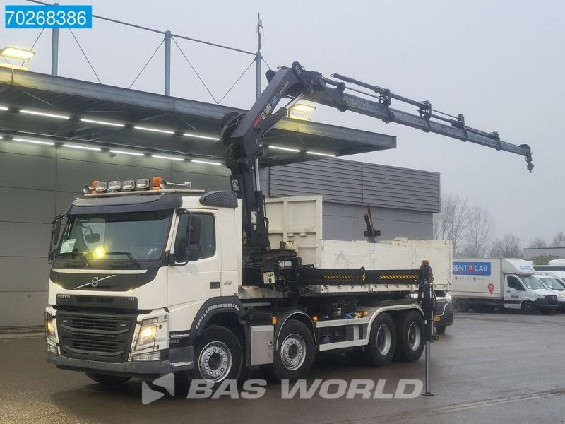 Abrollcontainer tip Volvo FM 410 8X4 211EP-5 HIDUO Kran Crane Steel suspension VEB Euro 6, Gebrauchtmaschine in Veghel (Poză 1)