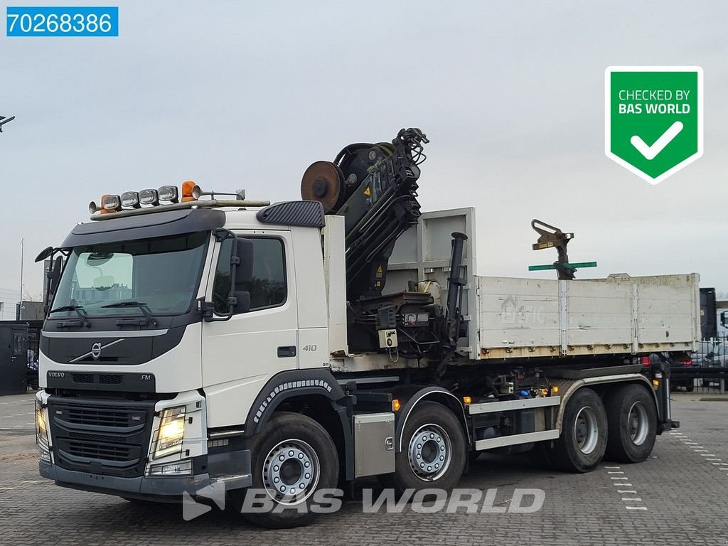 Abrollcontainer a típus Volvo FM 410 8X4 211EP-5 HIDUO Kran Crane Steel suspension VEB Euro 6, Gebrauchtmaschine ekkor: Veghel (Kép 1)