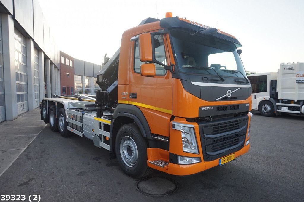 Abrollcontainer a típus Volvo FM 420 8x2 HMF 26 Tonmeter laadkraan, Gebrauchtmaschine ekkor: ANDELST (Kép 3)