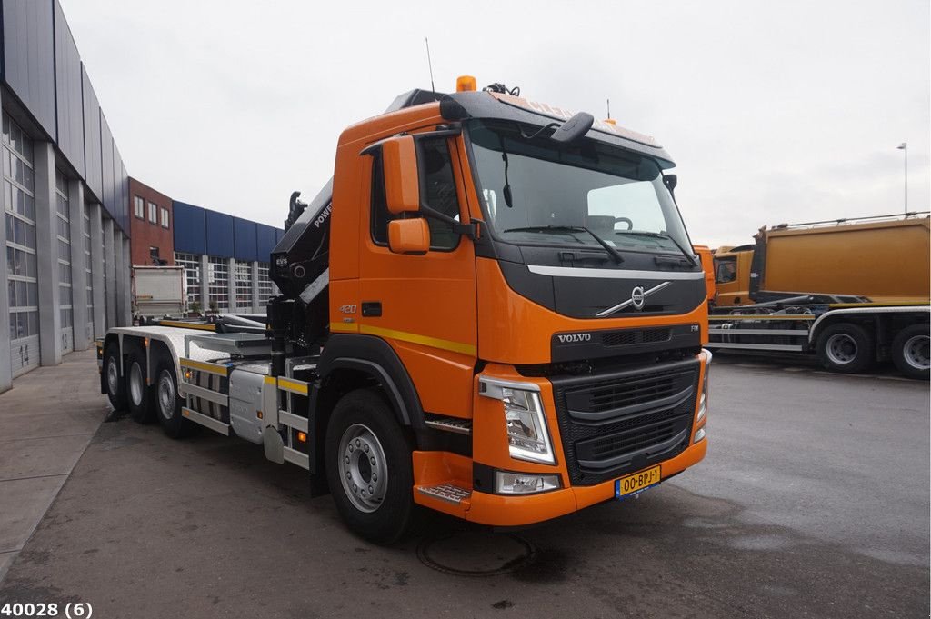 Abrollcontainer del tipo Volvo FM 420 8x2 HMF 28 ton/meter laadkraan, Gebrauchtmaschine In ANDELST (Immagine 5)