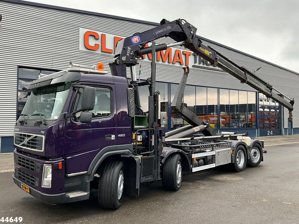 Abrollcontainer tip Volvo FM 420 Euro 5 HMF 30 Tonmeter laadkraan, Gebrauchtmaschine in ANDELST (Poză 1)