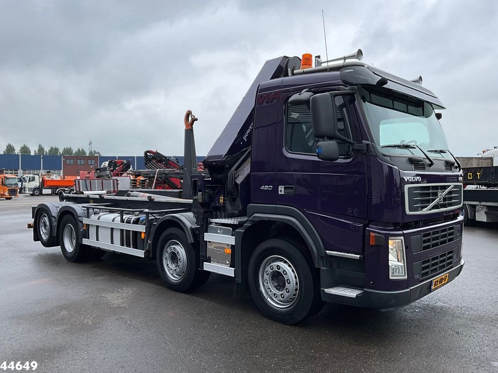 Abrollcontainer du type Volvo FM 420 Euro 5 HMF 30 Tonmeter laadkraan, Gebrauchtmaschine en ANDELST (Photo 5)