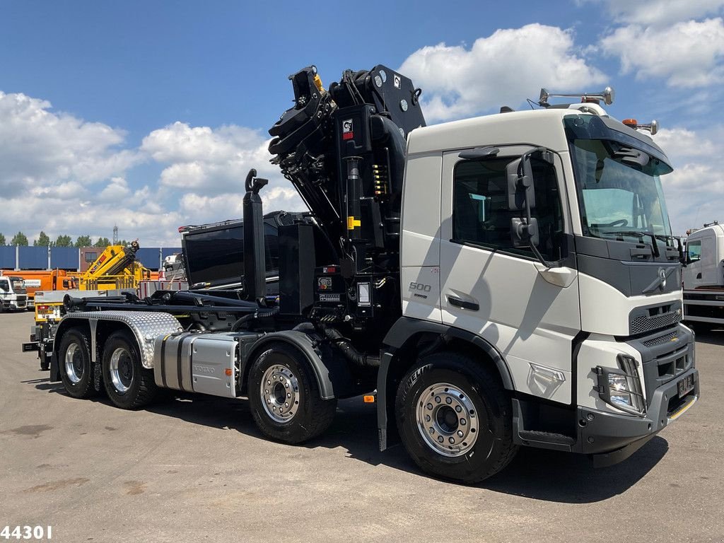 Abrollcontainer des Typs Volvo FMX 500 8x4 Euro 6 Hiab 65 Tonmeter laadkraan + Multilift 25 Ton, Neumaschine in ANDELST (Bild 5)