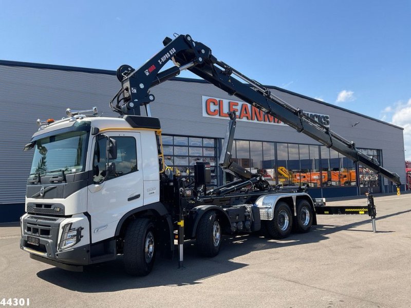 Abrollcontainer tipa Volvo FMX 500 8x4 Euro 6 Hiab 65 Tonmeter laadkraan + Multilift 25 Ton, Neumaschine u ANDELST (Slika 1)