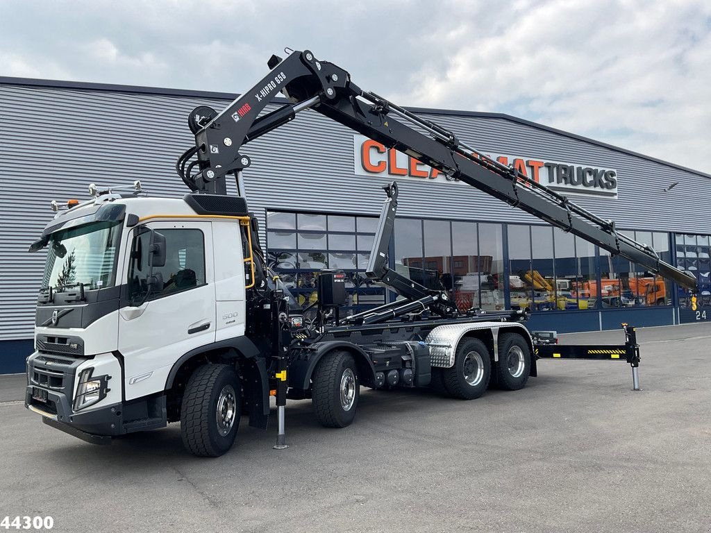 Abrollcontainer tip Volvo FMX 500 8x4 Euro 6 Hiab 65 Tonmeter laadkraan + Multilift 25 Ton, Gebrauchtmaschine in ANDELST (Poză 1)