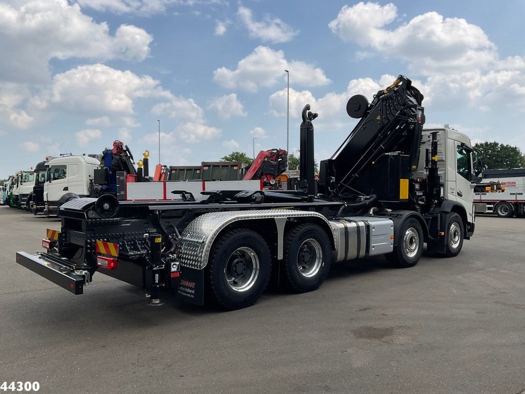 Abrollcontainer del tipo Volvo FMX 500 8x4 Euro 6 Hiab 65 Tonmeter laadkraan + Multilift 25 Ton, Neumaschine In ANDELST (Immagine 4)