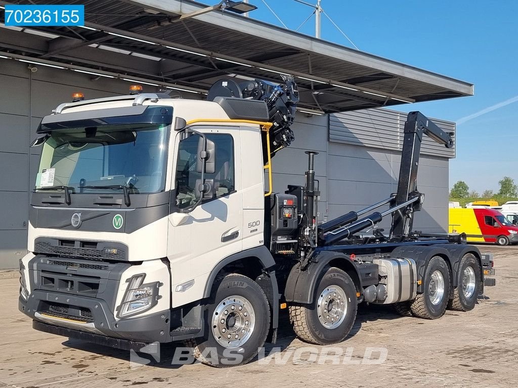 Abrollcontainer Türe ait Volvo FMX 500 8X4 HIAB X-HiDuo 228 E-6 Kran + 25t Hooklift Euro 6, Neumaschine içinde Veghel (resim 7)