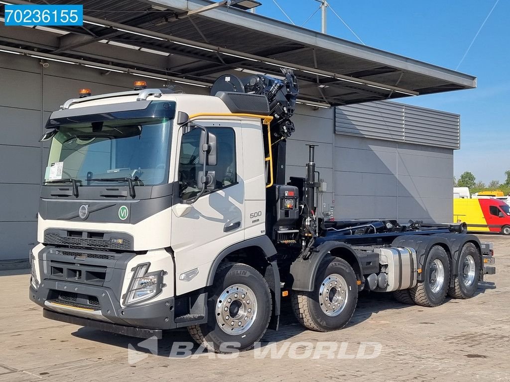 Abrollcontainer Türe ait Volvo FMX 500 8X4 HIAB X-HiDuo 228 E-6 Kran + 25t Hooklift Euro 6, Neumaschine içinde Veghel (resim 1)