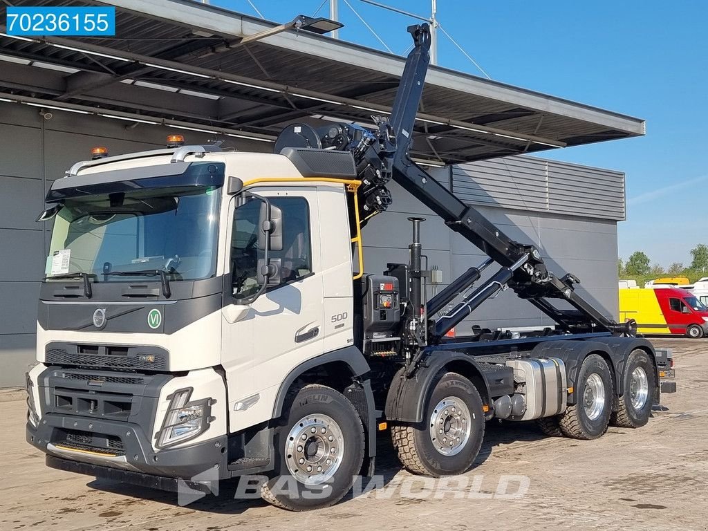 Abrollcontainer typu Volvo FMX 500 8X4 HIAB X-HiDuo 228 E-6 Kran + 25t Hooklift Euro 6, Neumaschine w Veghel (Zdjęcie 3)