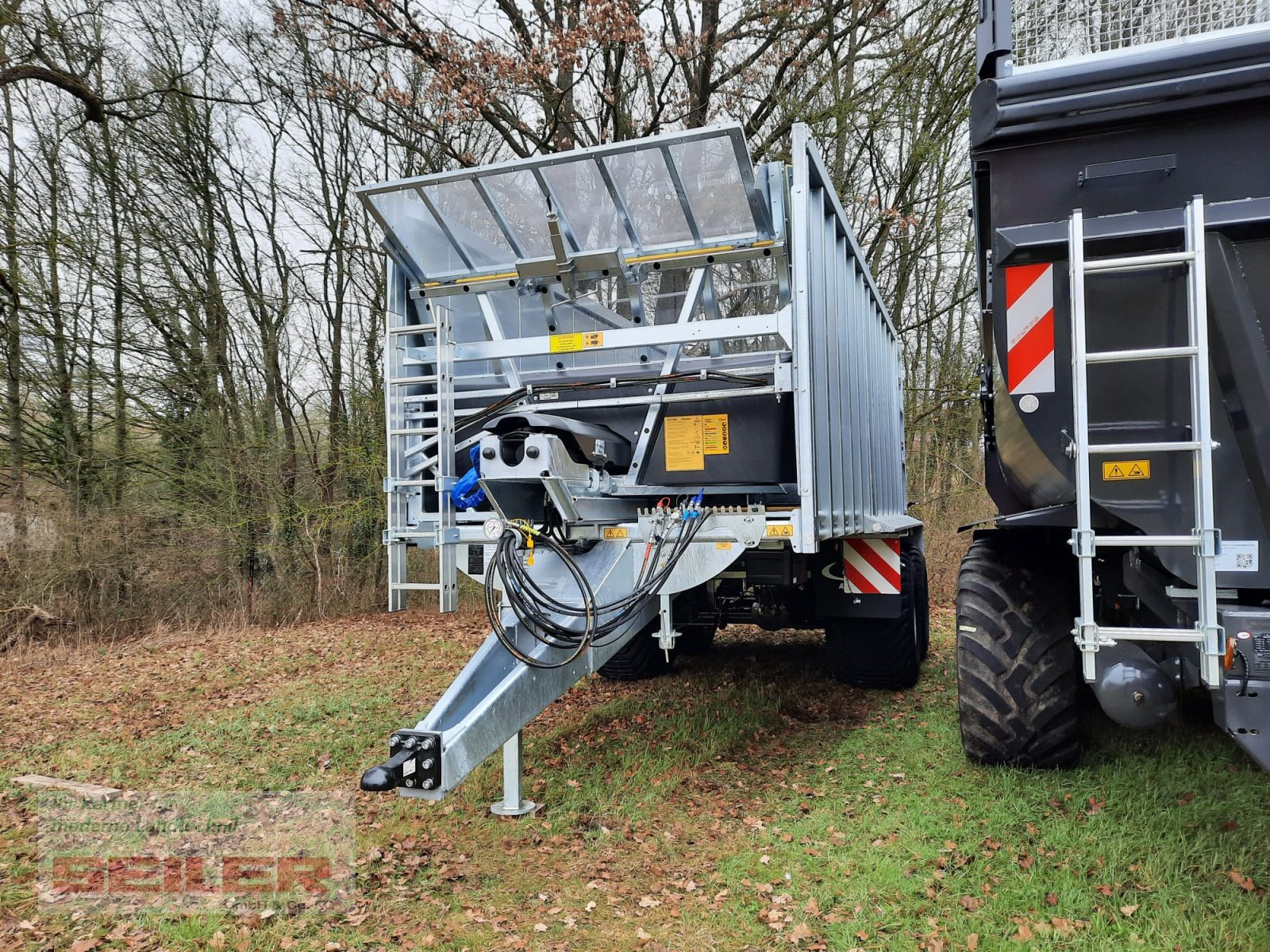 Abschiebewagen Türe ait Fliegl ASW 271 C FOX 35m³ 21t Lenkachse, Neumaschine içinde Ansbach (resim 2)