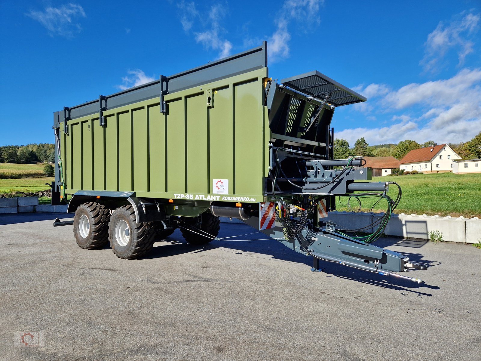 Abschiebewagen tip Kobzarenko TZP 24t 45m³ Zwangslenkung Deichselfederung, Neumaschine in Tiefenbach (Poză 2)