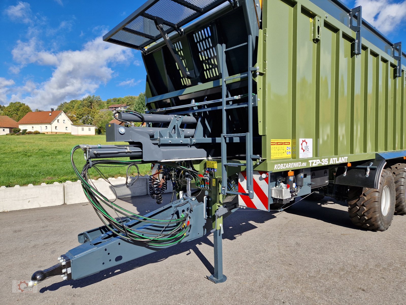 Abschiebewagen tip Kobzarenko TZP 24t 45m³ Zwangslenkung Deichselfederung, Neumaschine in Tiefenbach (Poză 16)